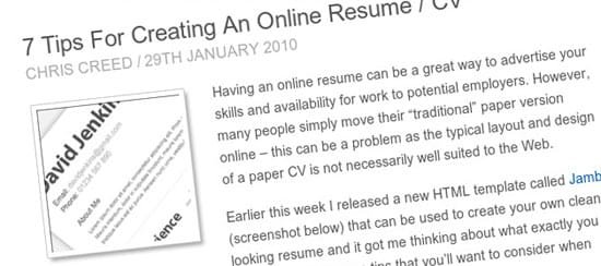 creating resume. to Create a Great Resume