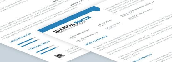 Free PSD One Page Resume Template