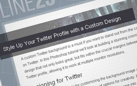 how to custom twitter background