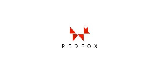 red fox animal logo design