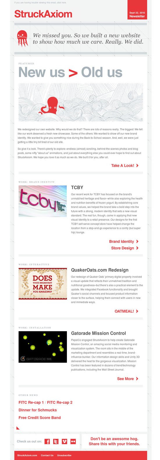 30 Inspiring Creative Studio Email Newsletters