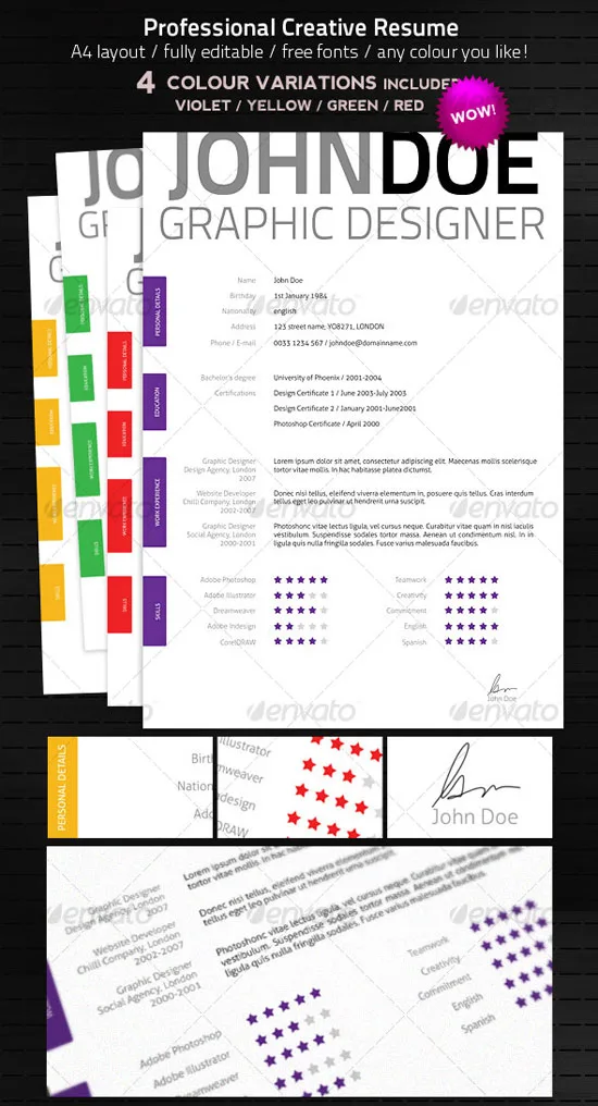 Get your Dream Job - 15 Clean & Elegant Resume Templates