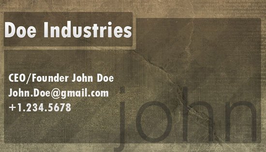 Top 12 Grungy Business Card Design Tutorials