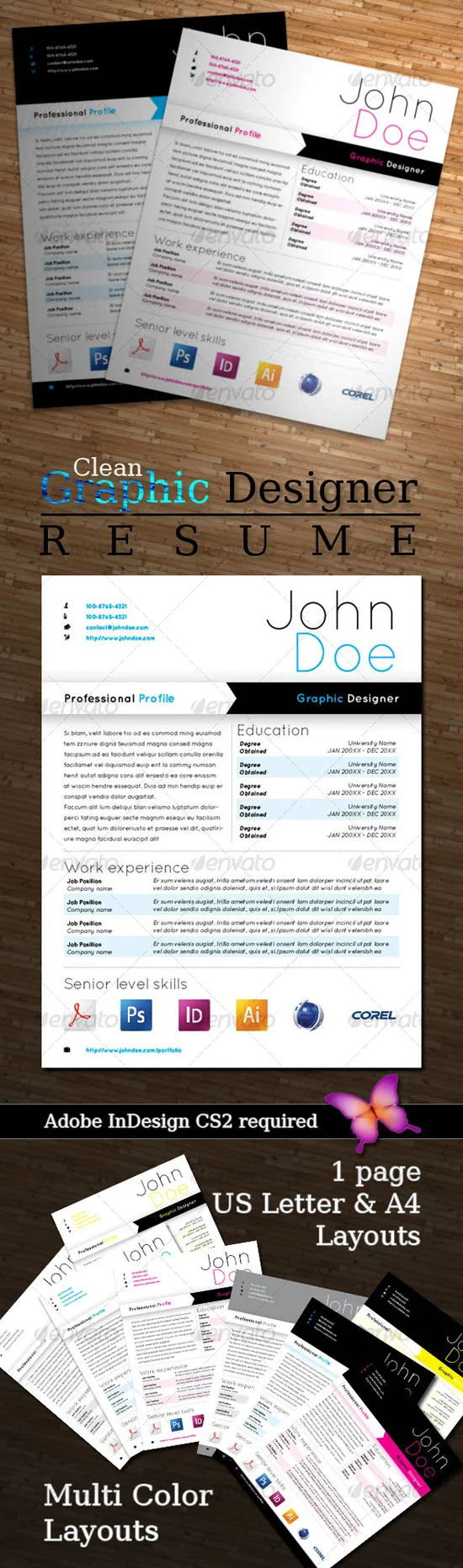 Get your Dream Job - 15 Clean & Elegant Resume Templates