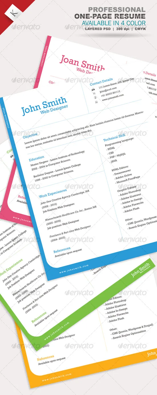 Get your Dream Job - 15 Clean & Elegant Resume Templates