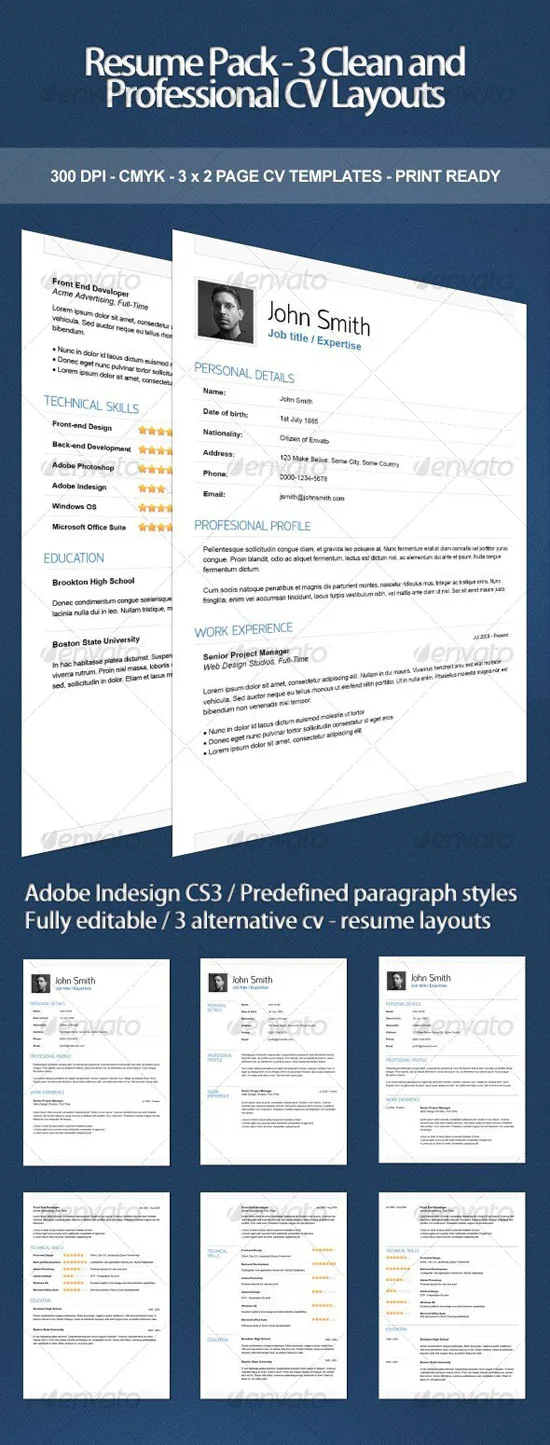 Get your Dream Job - 15 Clean & Elegant Resume Templates