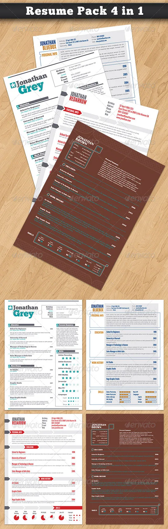 Get your Dream Job - 15 Clean & Elegant Resume Templates