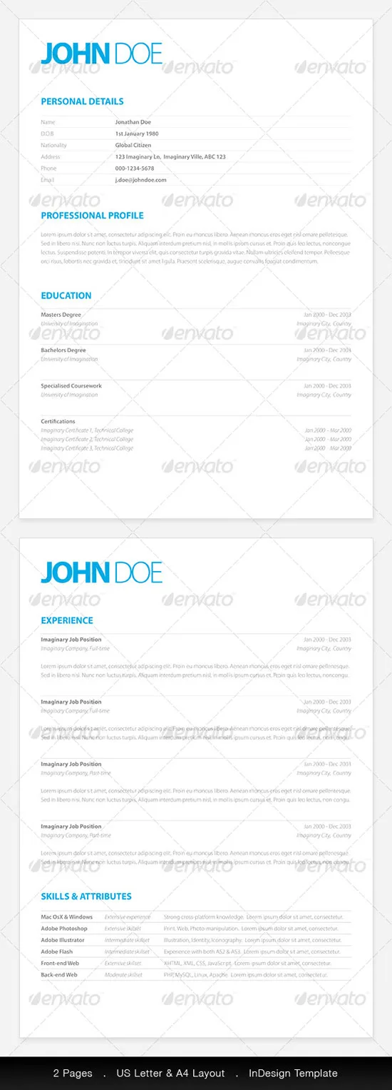 Get your Dream Job - 15 Clean & Elegant Resume Templates