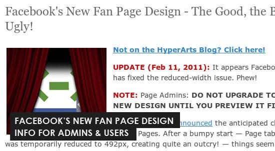 Helpful resources in designing for new facebook fan page