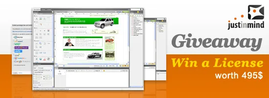 justinmind giveaway Win a perpetual license of Justinmind Prototyper (worth 495$)!