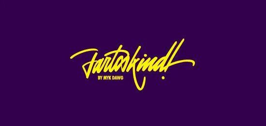 Fartookind! collection of 46 beautiful logos using handwriting fonts