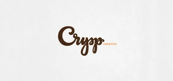 Crysp creative collection of 46 beautiful logos using handwriting fonts