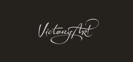 Victory Art collection of 46 beautiful logos using handwriting fonts