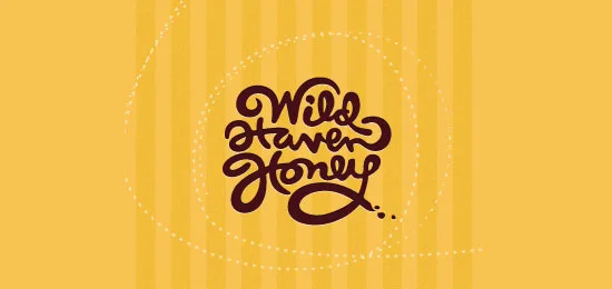 Wild Haven Honey collection of 46 beautiful logos using handwriting fonts