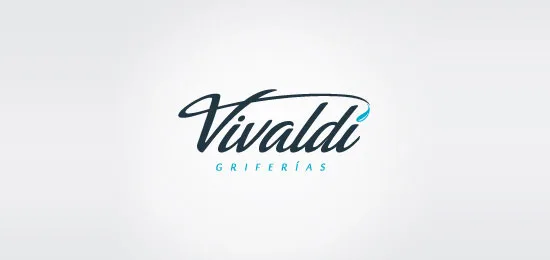 Vivaldi Griferias collection of 46 beautiful logos using handwriting fonts