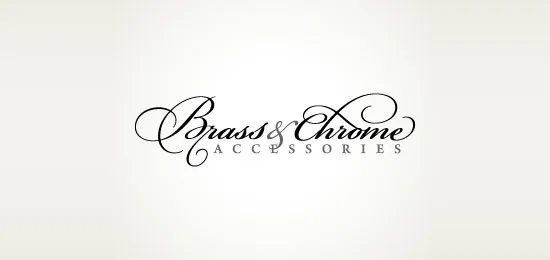 Brass & Chrome Accessories collection of 46 beautiful logos using handwriting fonts