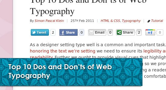 Useful Typography Tips Articles
