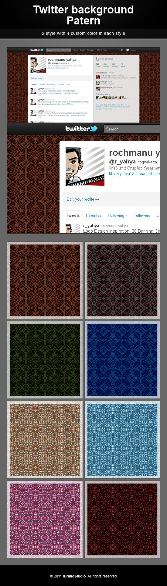 Free Twitter Background Beautiful Batik