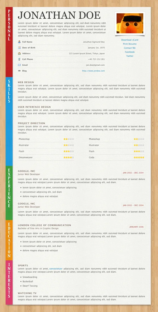 Paper Resume / CV Beautiful Resume Templates