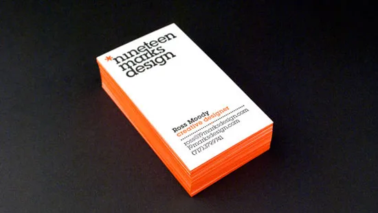 19 Marks Design vertical business cards