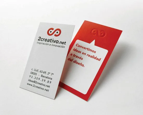 2creativo vertical business cards