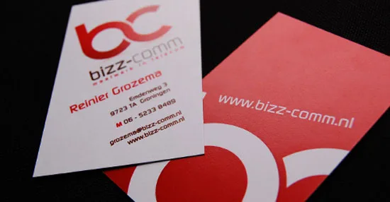 Bizz-Comm vertical business cards