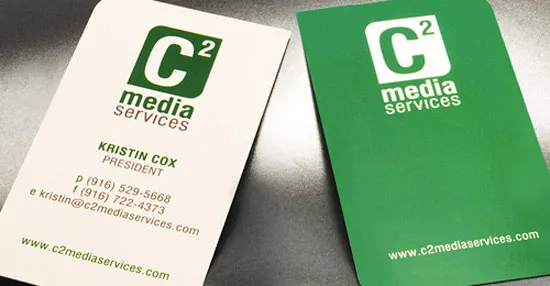 C2 Medias Services vertical business cards