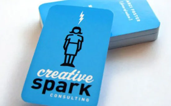 Creative Spark vertical business cards