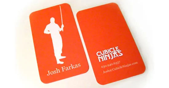 Cubicle Ninjas vertical business cards
