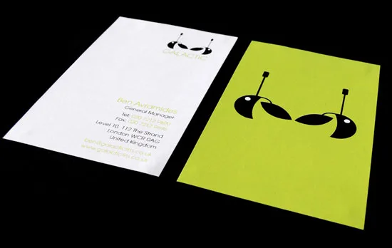 Galactic vertical business cards