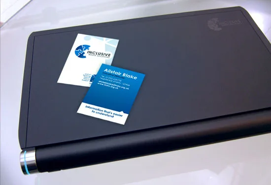 Inclusive Media Solutions vertical business cards