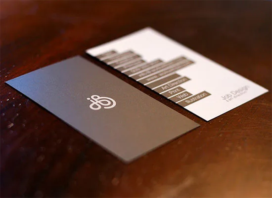 Job Design vertical business cards