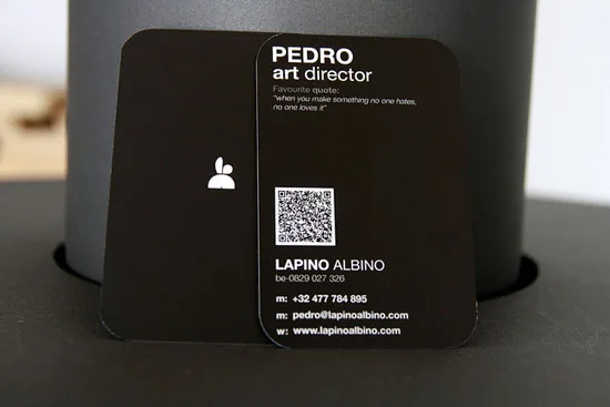 Lapino Albino vertical business cards