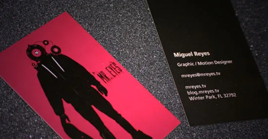 Mr. Eyes vertical business cards