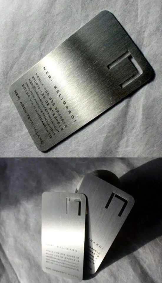 Neri Architetti Milano vertical business cards