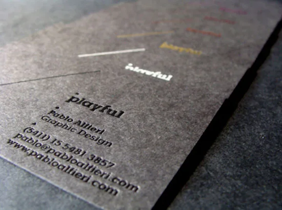 Playful vertical business cards