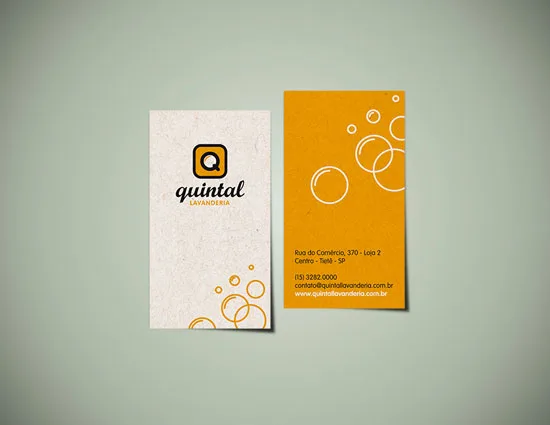 Quintal Laundry vertical business cards