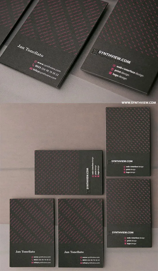 SYNTHVIEW vertical business cards