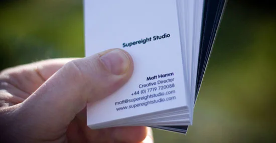 Supereight Studio vertical business cards