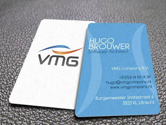 VMG Company vertical business cards