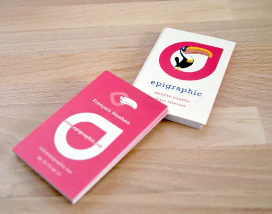 epigraphic vertical business cards