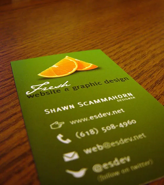 EsDev vertical business cards