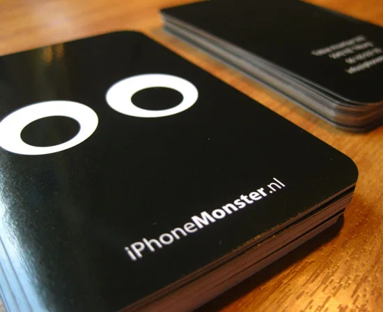 iPhoneMonster vertical business cards