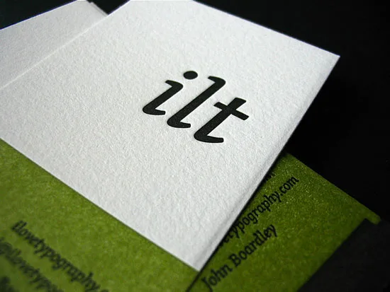 I Love Typography vertical business cards
