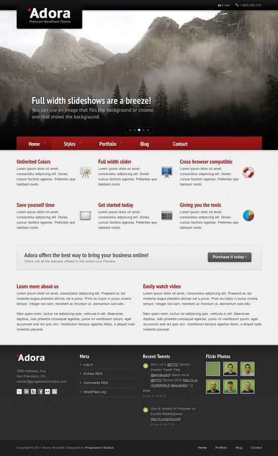 Full Width Slider Templates