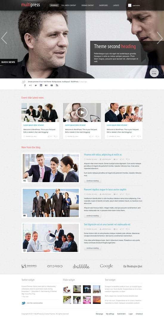 Full Width Slider Templates