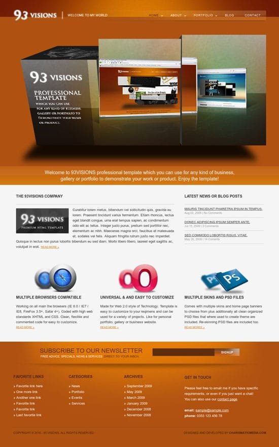 3D Slider Website Templates