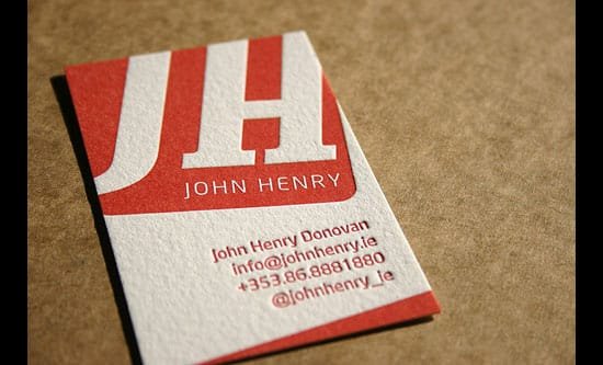 letterpress business cards
