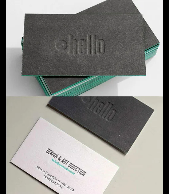 Amy Wiebel letterpress business cards