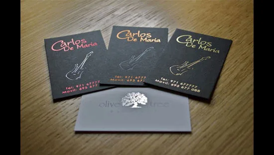 Carlos de Maria letterpress business cards